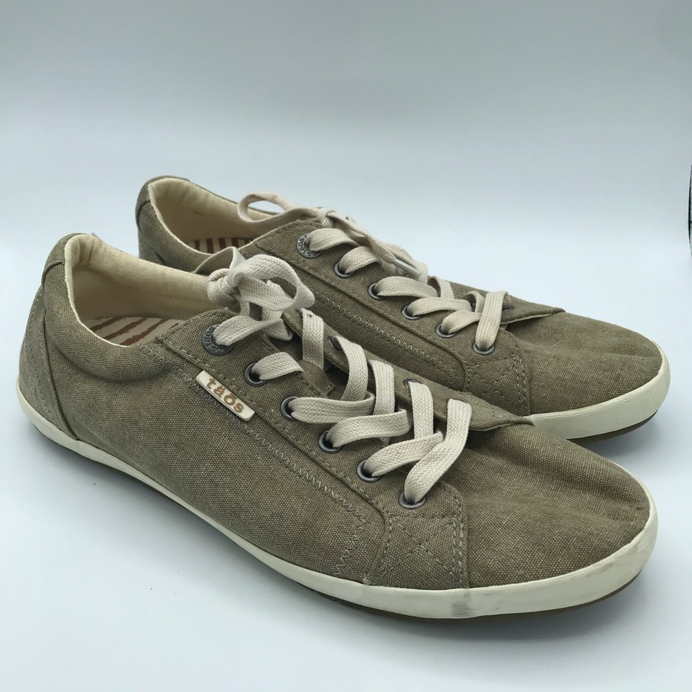 Taos Women's Sneakers Sz 11 Brown Low Top Star Canvas Shoes Lace Up STA-12844
